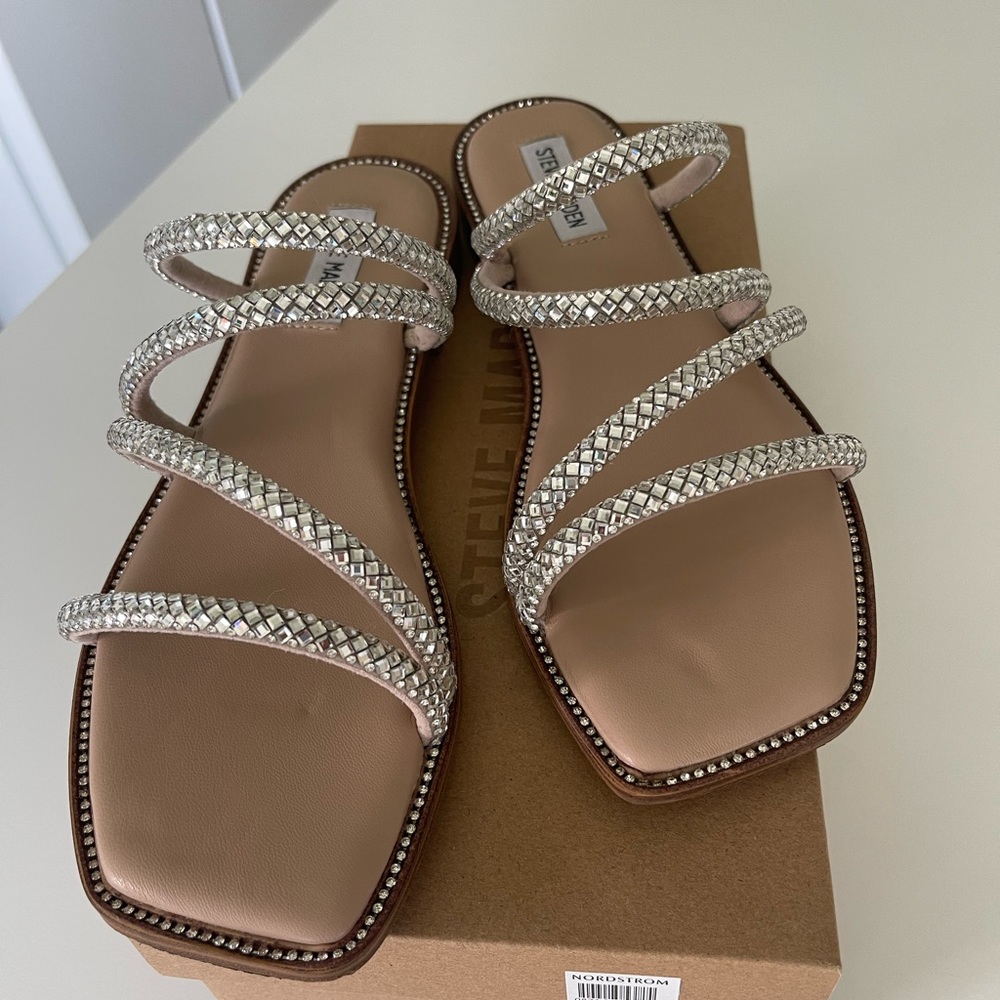 Steve Madden Rhinestone Sandals Sz 9